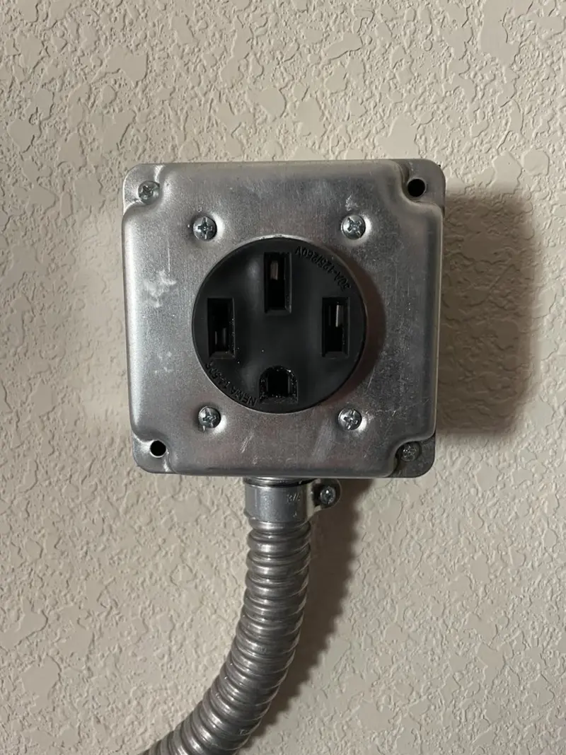 NEMA 14-50 outlet installed for Electrical Panel Upgrade in Dilley